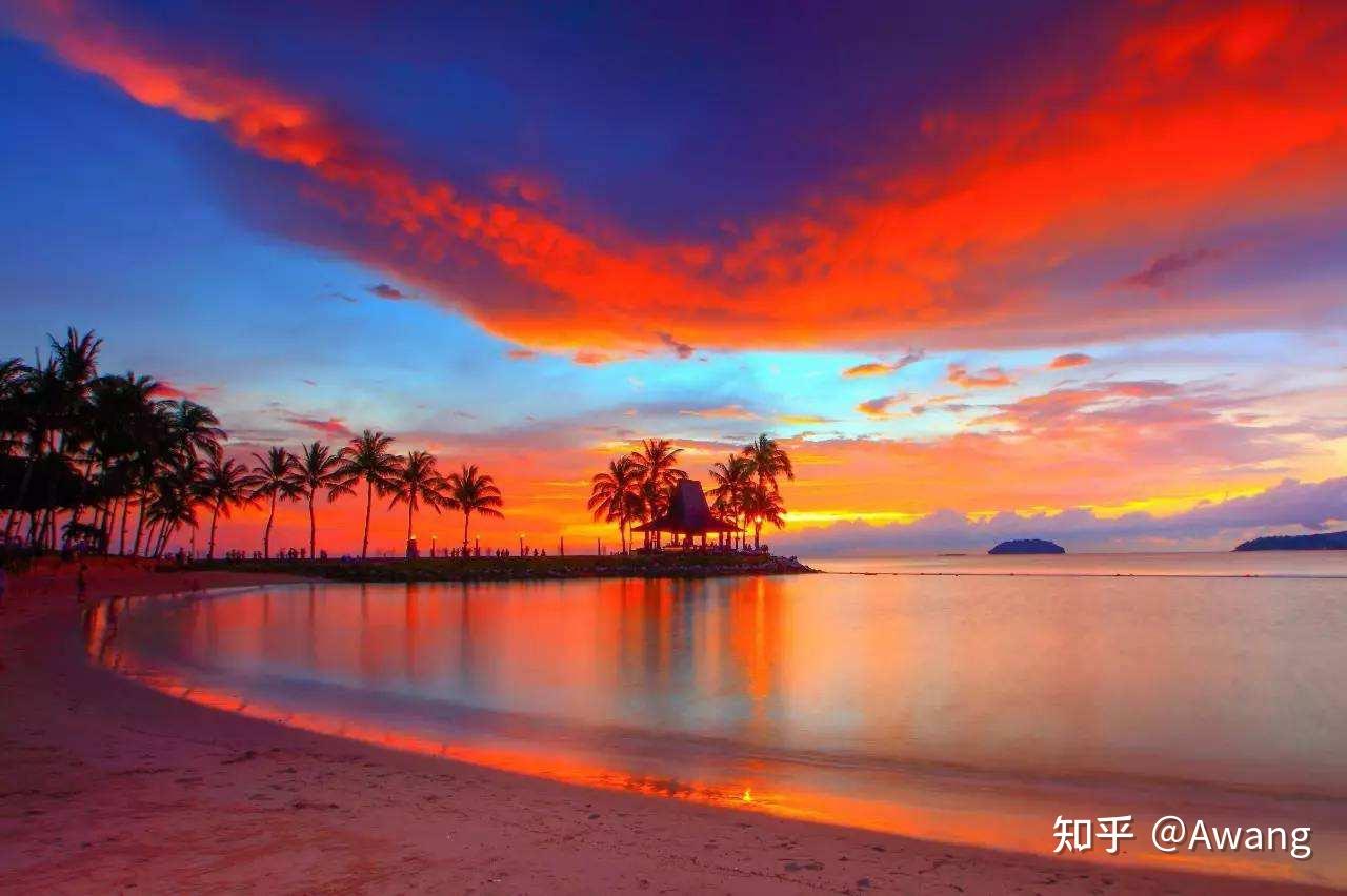 湖丹绒亚路海滩日落 湖丹绒亚路海滩日落